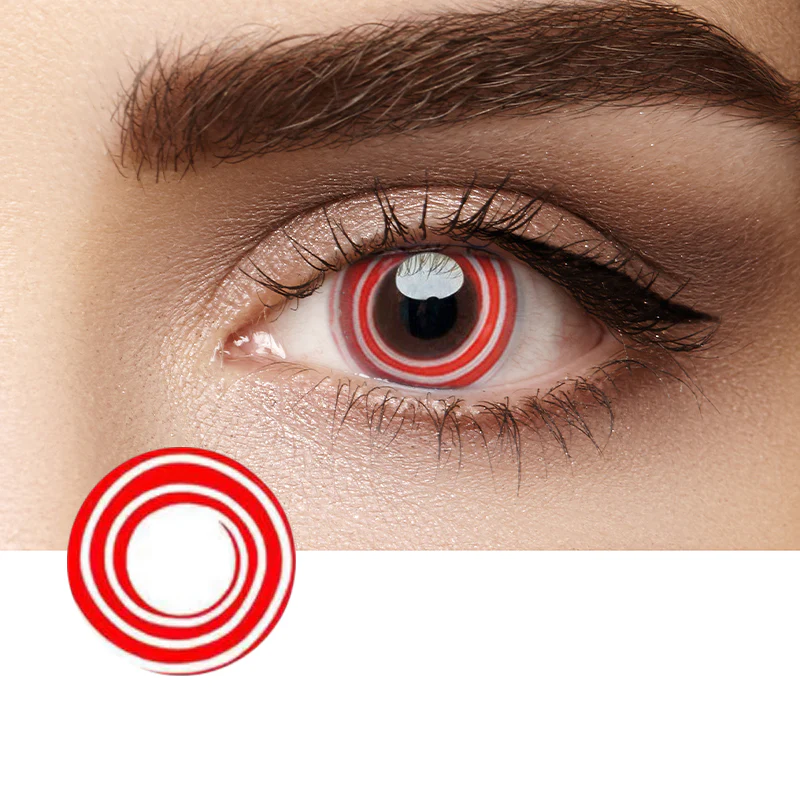 Cosplay Circle Red Contact Lenses - Feixum