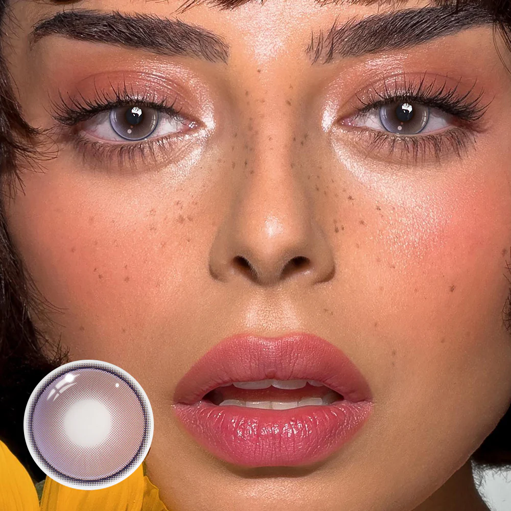 Aura Purple Colored Contact Lenses - Feixum