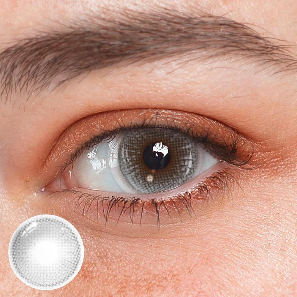 Avery Light Gray Colored Contact Lenses - Feixum