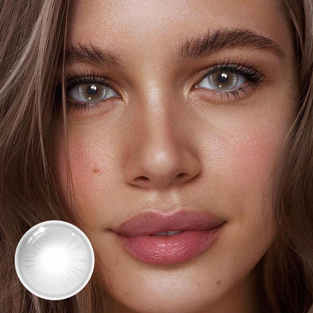 Avery Light Gray Colored Contact Lenses - Feixum
