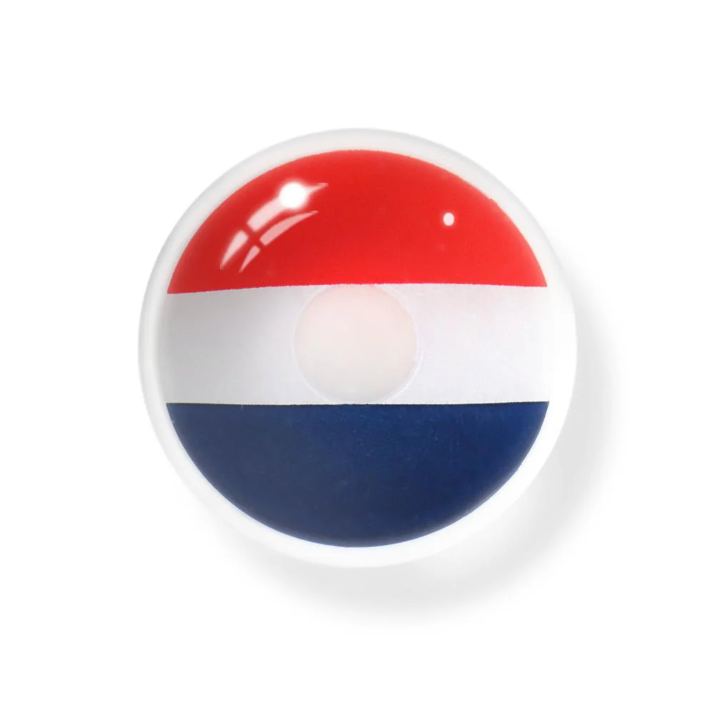 Cosplay France Flag Blue Colored Contact Lenses - Feixum