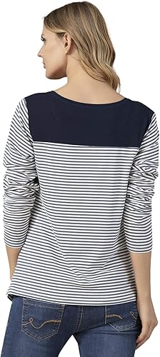 M.M.C. Gestreiftes Langarm Umstandsshirt für die Schwangerschaft Damen Umstandsmode Umstandspullover Pulli Pullover Sweater Oberteil mit Streifen - Feixum
