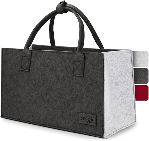 smøla Filztasche - Einkaufstasche groß & faltbar I Shopper Damen Tragetasche - Henkeltasche Markttasche Shopping Bag, Filz Tasche - Feixum