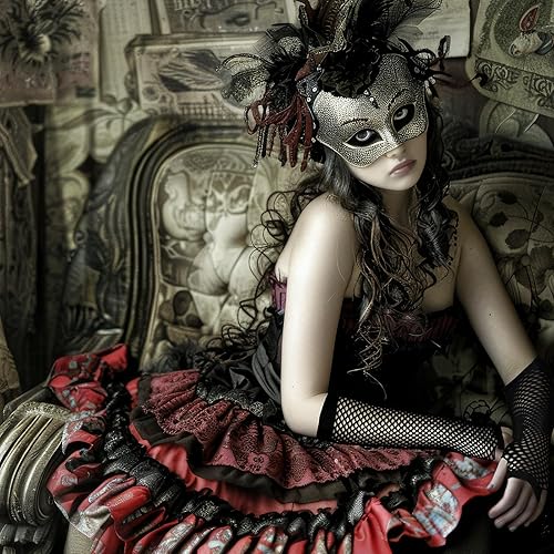 Piriuuo Damen Lange Netzhandschuhe, Schwarze Lange Netzhandschuhe für DamenHandschuhe Netz Armstulpen für 80er Jahre Verkleidung Kostüm Party Lieferungen Cosplay, Hochzeit, Abendparty, Kostümzubehör - Feixum