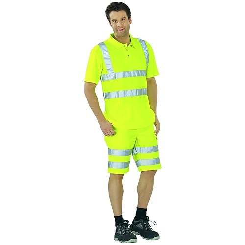Planam 2014064 Warnschutz Shorts, Uni Gelb, Größe XXXL - Feixum