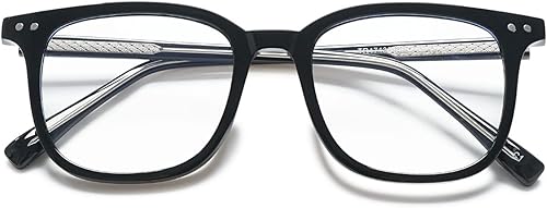 KOOSUFA Blaulichtfilter Brillen Anti Blaulicht Brillen Ohne Sehstärke Damen Herren Computer Gaming Brillen Anti Müdigkeit Leicht Retro Brillengestelle mit Etui - Feixum